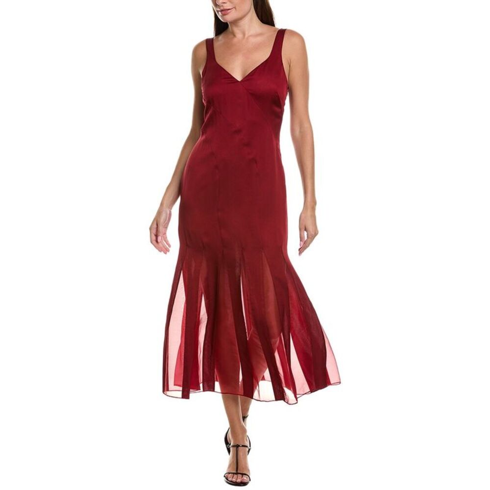 Hugo Boss Womens Boss Donabelli Midi Dress, Red